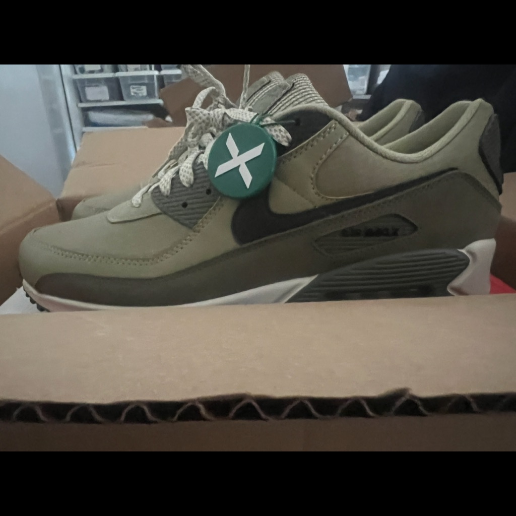 Nike Air Max 90 Fb9657-200 Olive. New In Box. Stock X Tag Size 12